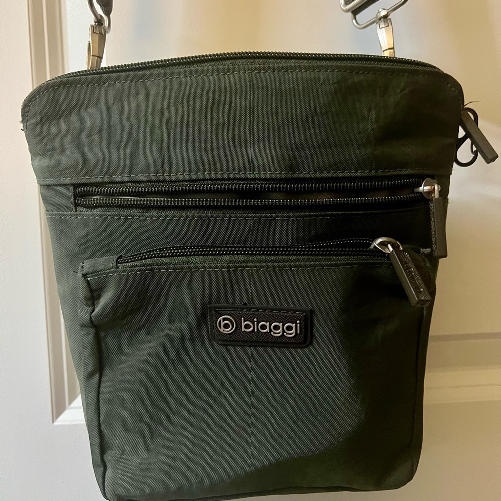 Biaggi Grey Convertible Travel Crossbody Bag + RFID Blocking Travel Organizer